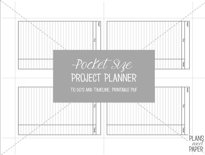 PRINTABLE Pocket Size Project Planner to Do's and Timeline Etsy