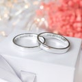Personalized 3mm Sterling Silver Ring, Engraved Ring, Secret Message Ring, Stackable Ring, Custom Name Band Ring, His Her Anniversary, Gift product logo