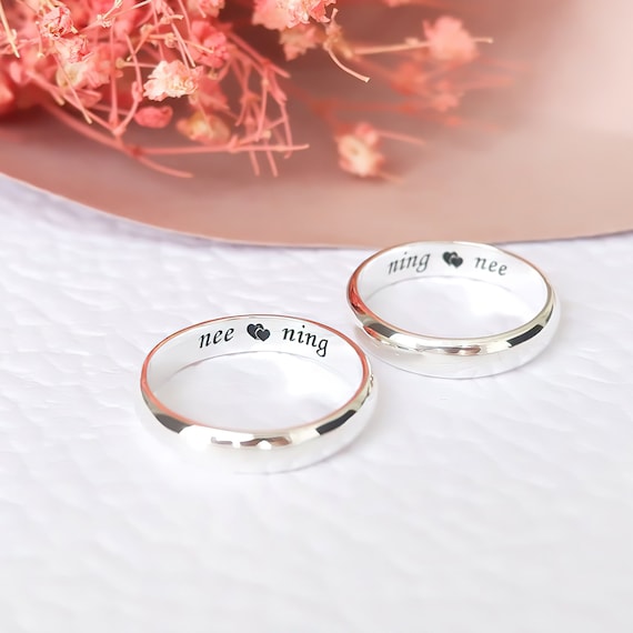 Beydodo Personalized Rings for Women and Men, Engraved I'll love you as  long as live Size 10 and Size 10 Stainless Steel Engagement Rings for  Couples|Amazon.com