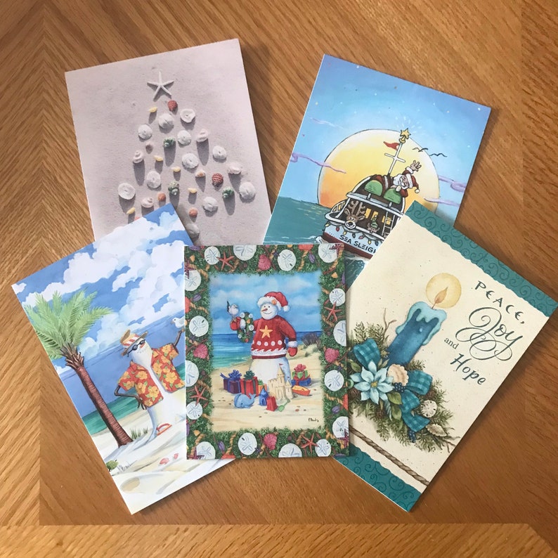Leanin' Tree Coastal Christmas Boxed Cards Etsy