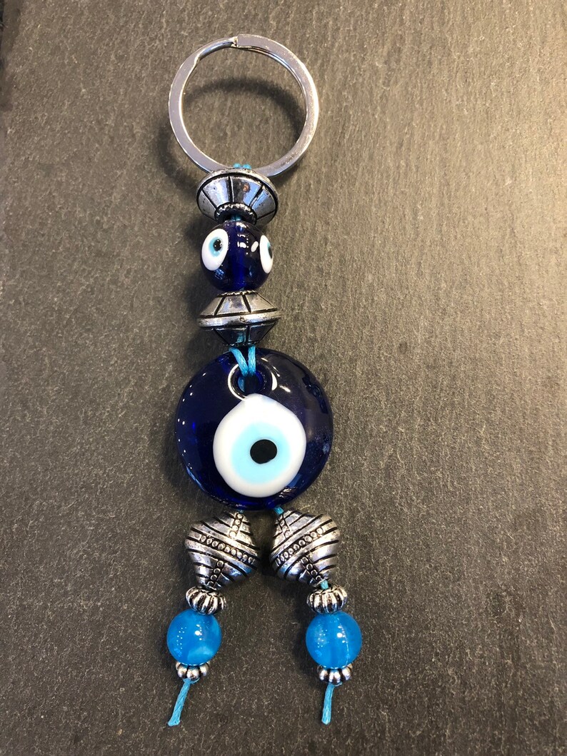 Evil Eye Keychain Etsy
