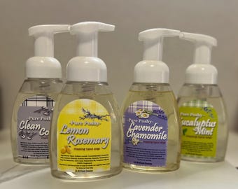 Foaming Liquid Set of Two Soaps, Easy Pump Vegan, Pick Any Two, Clear 10.00 Fluid Ounces, Lightly Scented