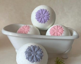 Natural Vegan Bath Bombs, Organic Lightly Scented, Handmade with TLC Cruelty Free, Great Spa Gift...