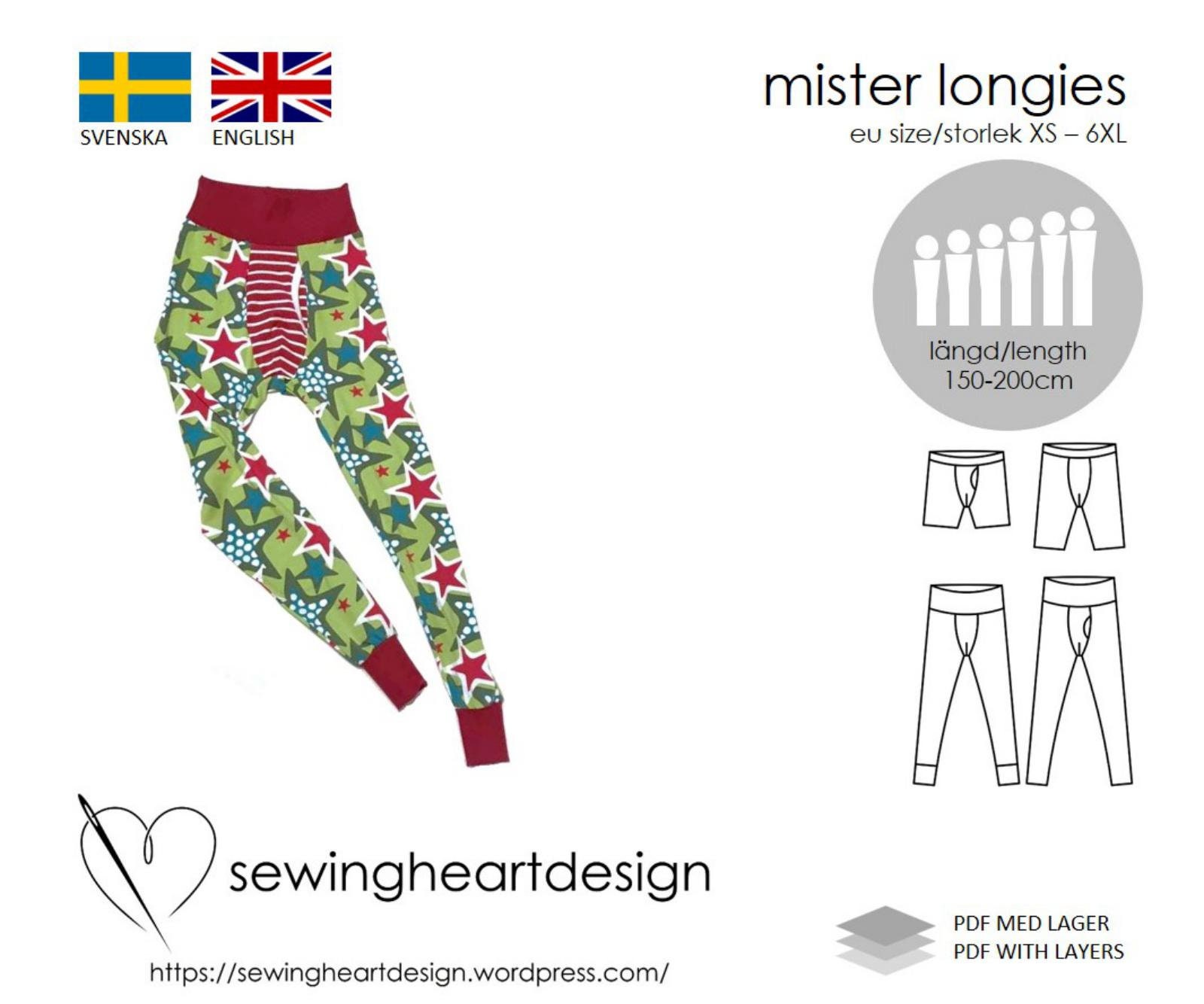 Mens Pouch Leggings Sewing Pattern Long Johns Sewing Pattern Mens Sewing  Pattern Mens PDF Pattern 
