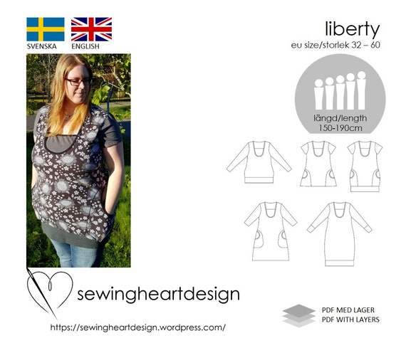 Pdf Pattern Liberty Tunic Dress Incl Pattern For Etsy