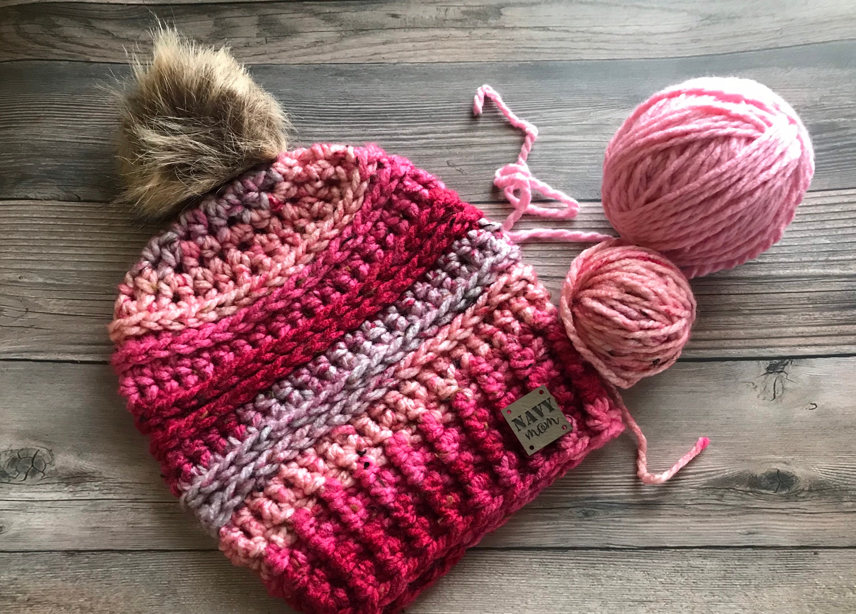 Pink Winter Hat/ PINK/ Breast Cancer Awareness/ Winter - Etsy