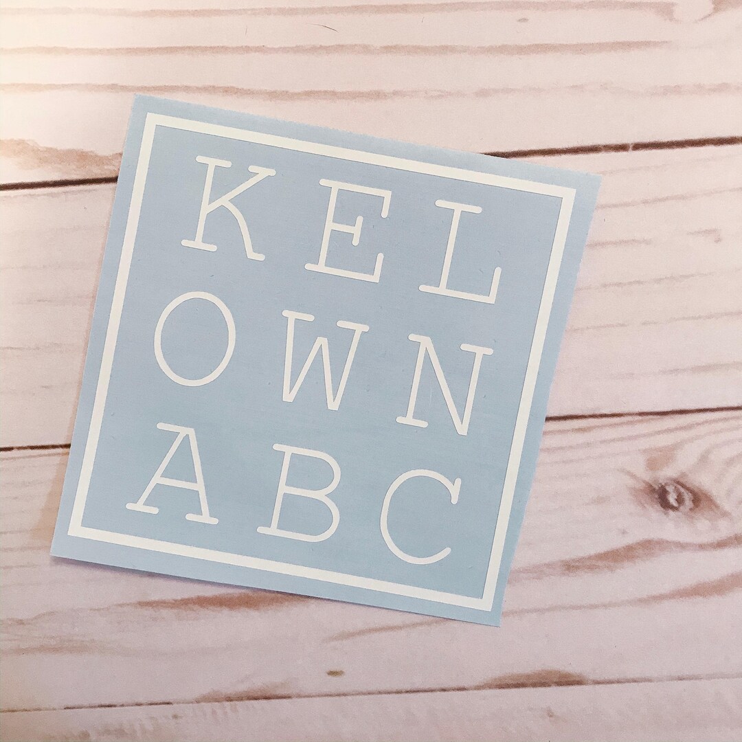Kelowna Vinyl Decal Car Decal Permanent Sticker Laptop Etsy