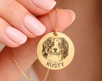 Collar con cara de perro, collar personalizado para mascotas, collar con foto de perro, joyería en memoria de perro, regalo conmemorativo para mascotas, collar grabado para perros