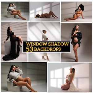 53 Window Shadow Overlays for Photoshop - Maternity & Wedding Backdrops - Photography Overlays
