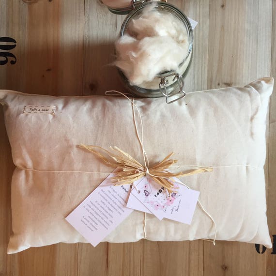 Pillow For Children In Organic Cotton And Kapok Pillow For Etsy