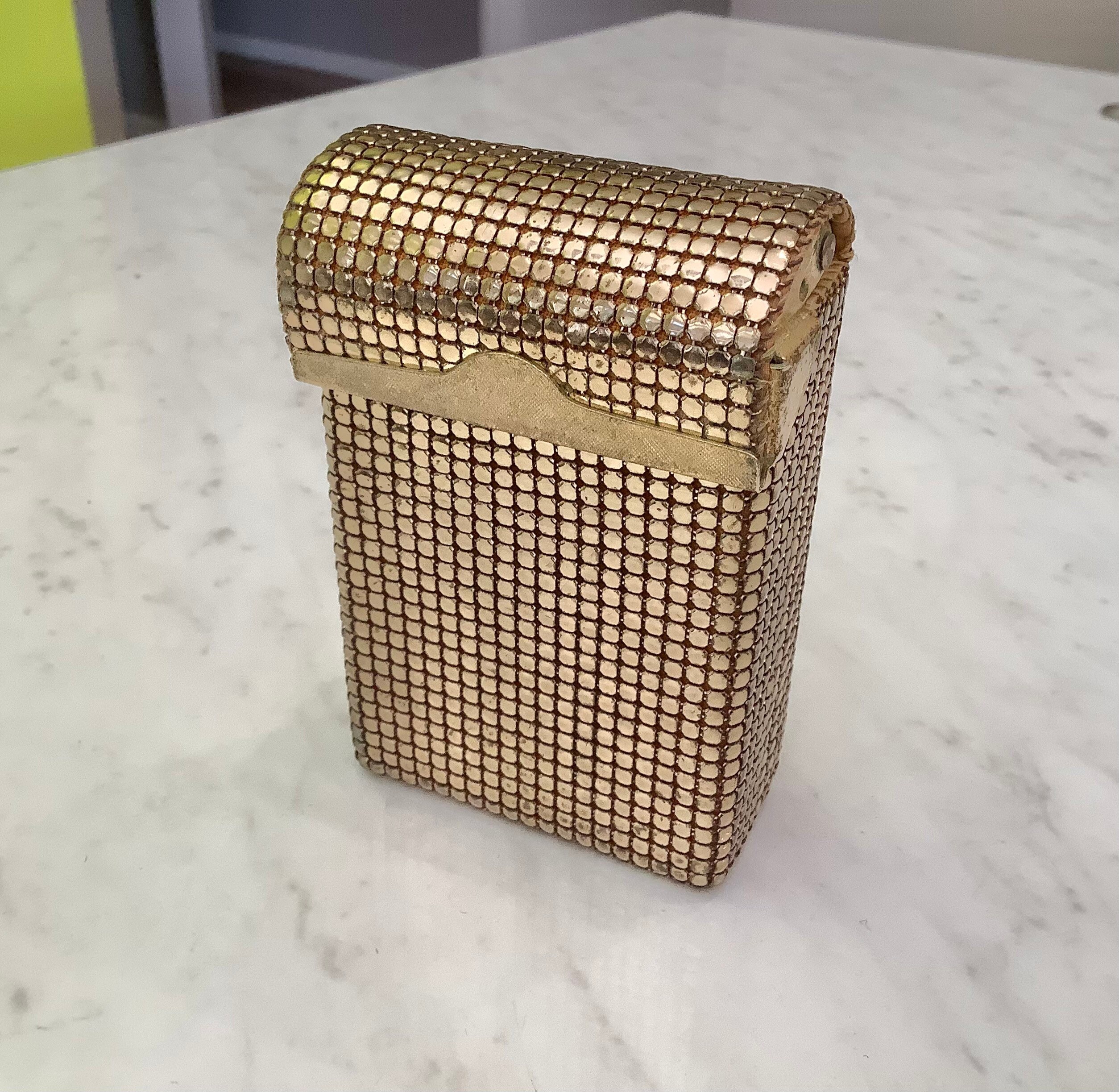 glomesh cigarette case Vintage Retro GLOMESH CIGARETTE CASE - Gold Glo Mesh