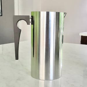Vintage STELTON CYLINDA Line - Ice Lip PITCHER by Arne Jacobsen Denmark -Stainless Steel Mid Century Classic