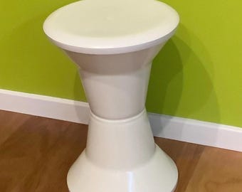 Vintage CAROMA ARCADE STOOL White - Funky Mid Century Australian Classic - Tam Tam Style