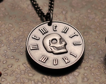 Amor Fati Embossed Pendant Necklace