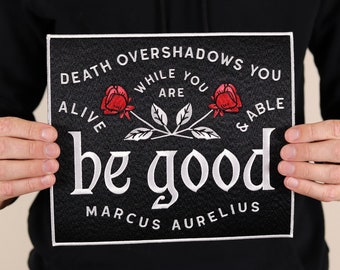 Marcus Aurelius Meditations Stoicism Quote Large Iron On Patch