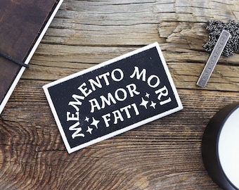 Memento Mori Amor Fati Stoic Iron On Patch