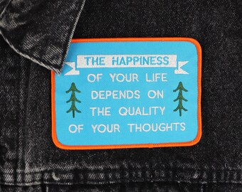 Marcus Aurelius Meditations Stoicism Quote Iron On Patch