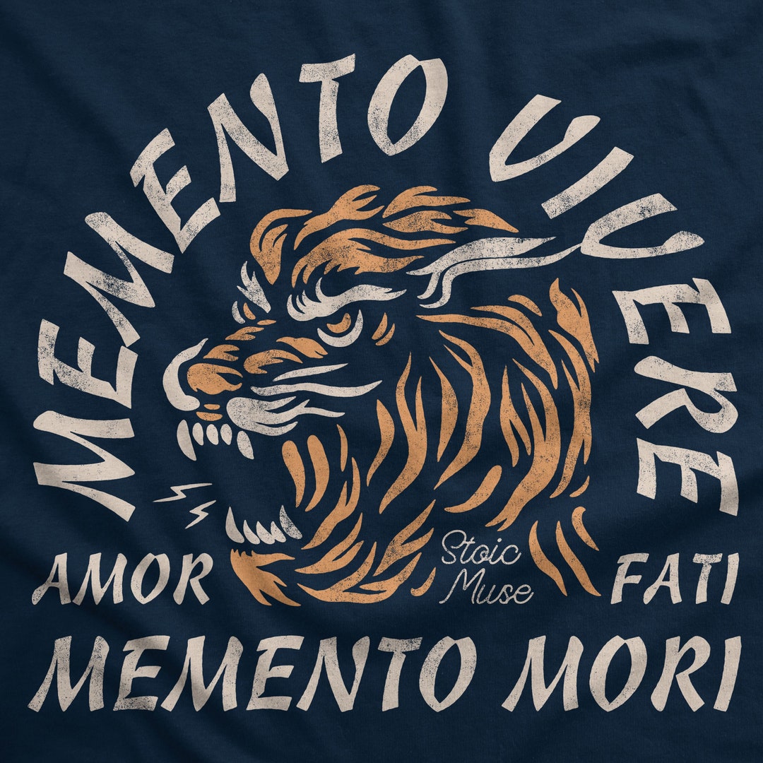 Memento Vivere Amor Fati Memento Mori Tiger Graphic Unisex Etsy