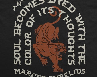 Marcus Aurelius The Soul Becomes Dyed with the Color of Its Thoughts Unisex T-Shirt