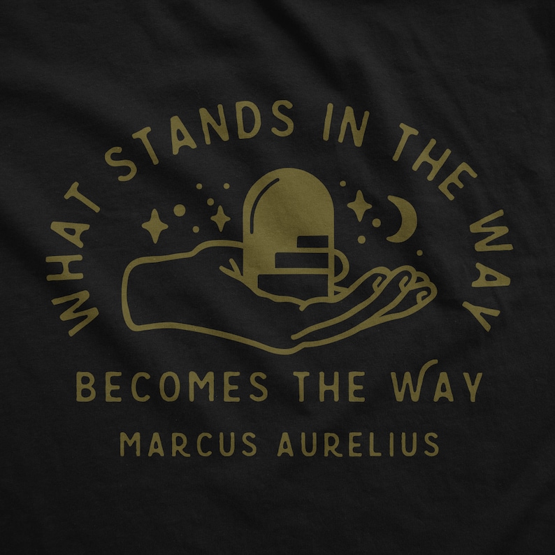 What Stands in the Way Becomes the Way Marcus Aurelius Unisex T-shirt image 6
