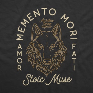 Auribus Teneo Lupum Memento Mori Amor Fati Wolf Graphic Unisex T-shirt