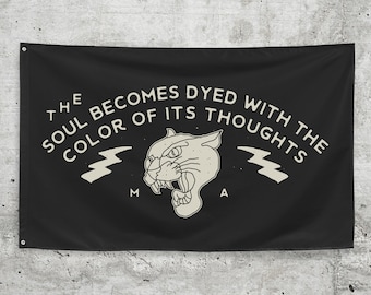 Marcus Aurelius The Soul Becomes Dyed with the Color of Its Thoughts Flag