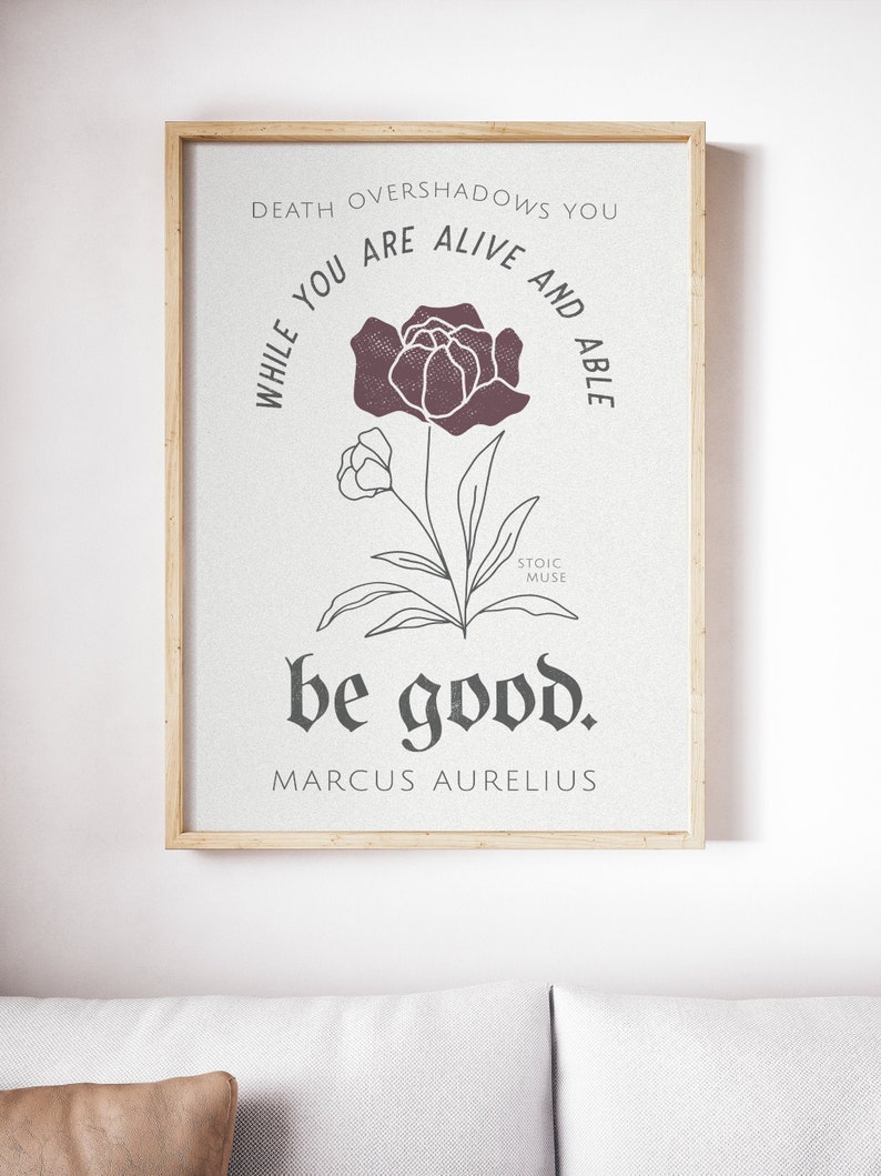 marcus aurelius quote print stoicism art gallery wall set etsy