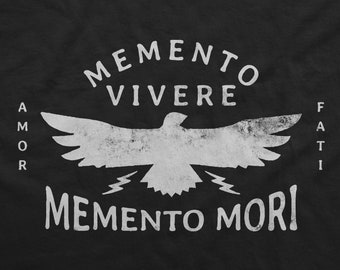 Memento Mori Amor Fati Memento Vivere Falcon Graphic Unisex T-Shirt