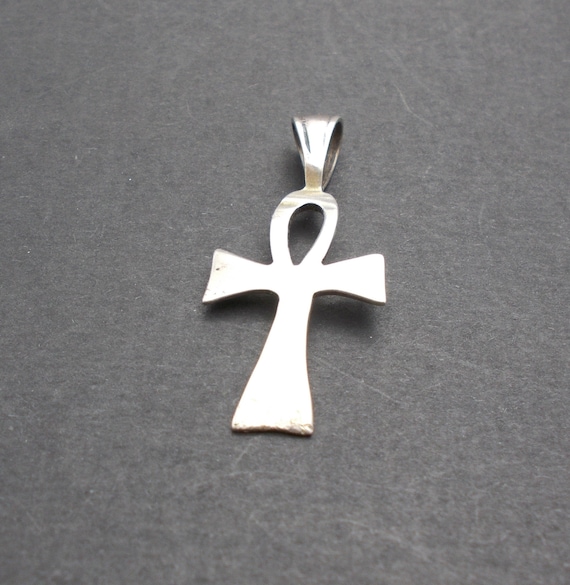 Sterling Silver Chinese Character for Strong Pendant 1 3//8 inch Tall