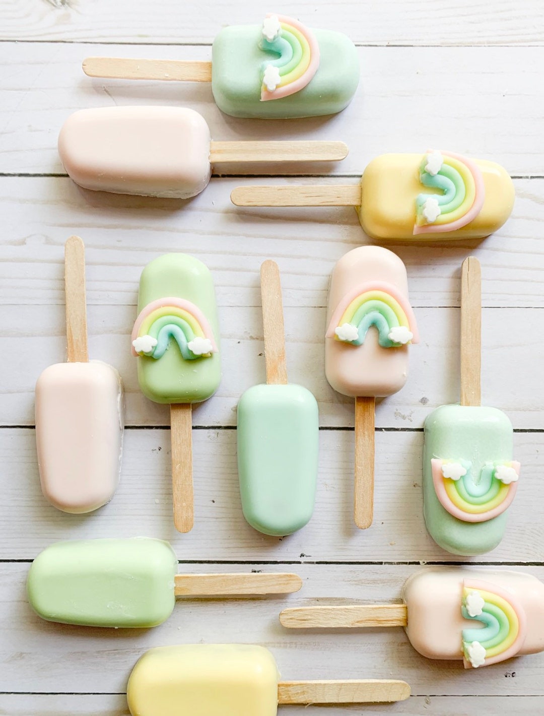 Rainbow Cakesicles, Treats, Custom Treats, Party Treats, Party Favors