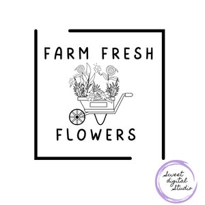 flores frescas de granja svg, flores frescas de granja svg, flores svg, flores de verano svg, mercado de agricultores svg, flores png, svg floral, granja svg