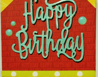Happy Birthday Handmade Card A2