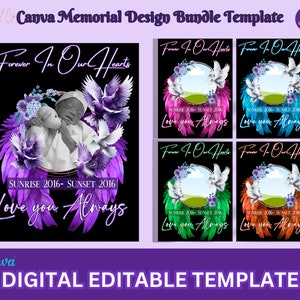 Memorial Canva T-Shirt Design Bundle, In Loving Memory, Memorial T-shirt Design, Editable Canva, Loss of Baby Design