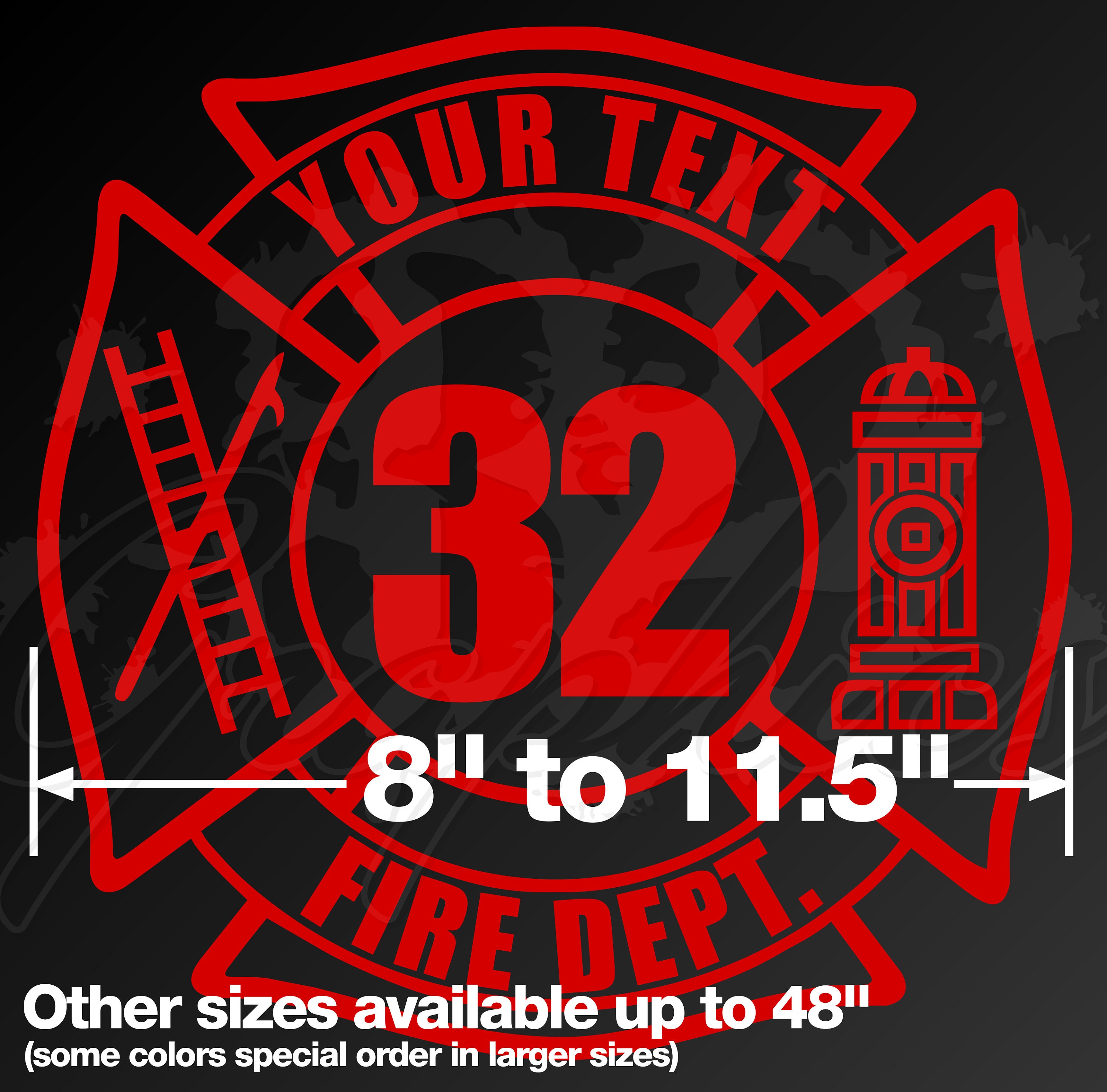 Fire Department Voluntary Desire Place Individual Sticker Sticker Car  Tuning Car