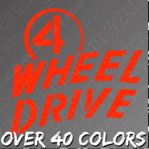 Willys 4 wheel drive decal-Jeep Wrangler Grand Cherokee renegade sticker