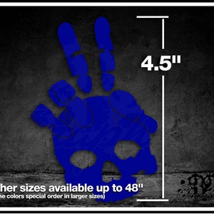 Skull peace wave vinyl decal / sticker - over 40 colors