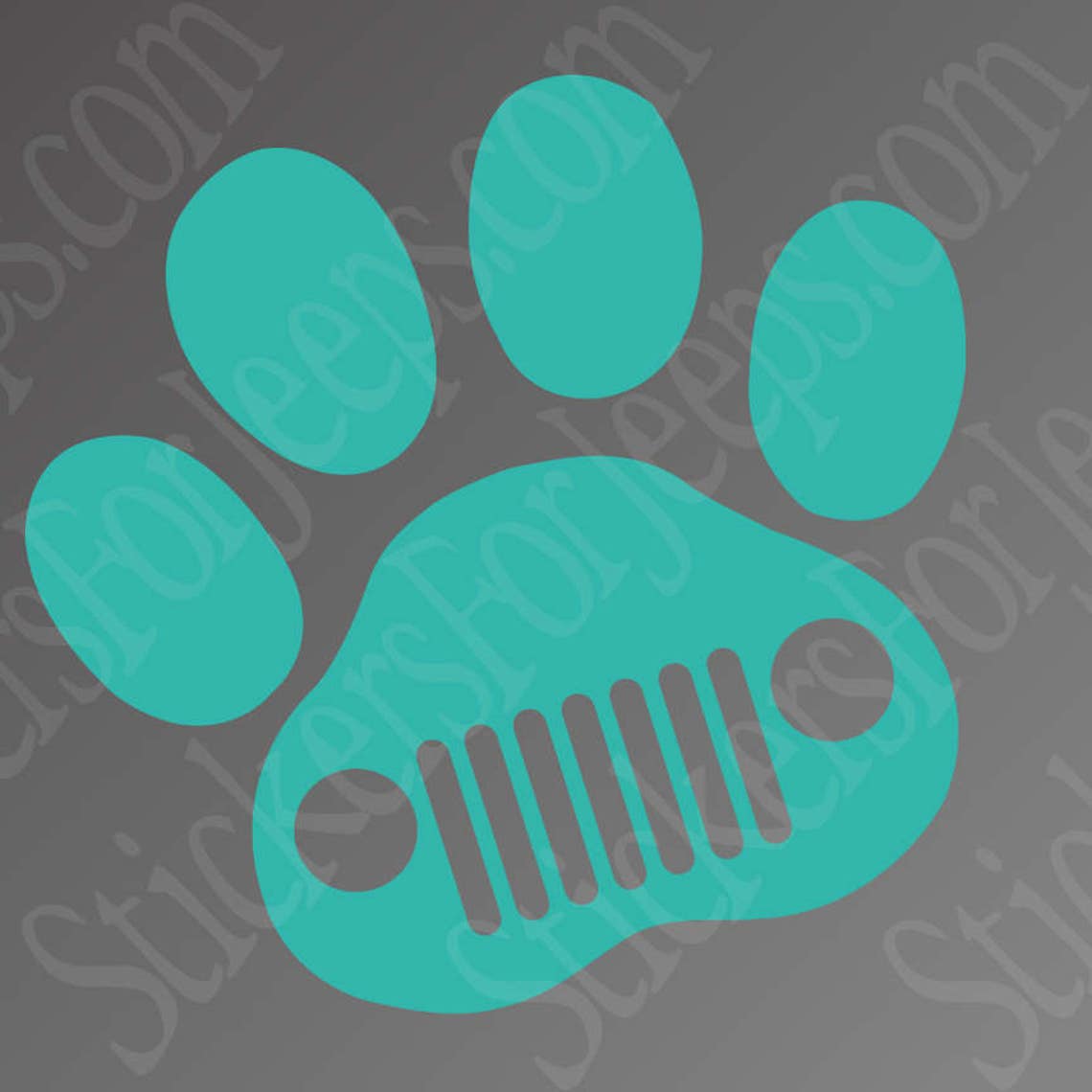 Jeep Dog Jeep Wave Paw Print vinyl decal / sticker over 40 Etsy