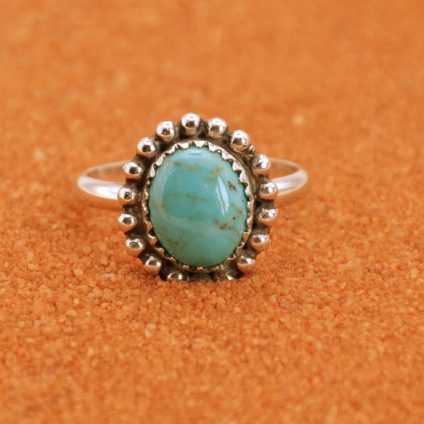 bague turquoise femme-argent 925/1000-bijoux cadeau-boheme-toutes tailles-bague artisanale