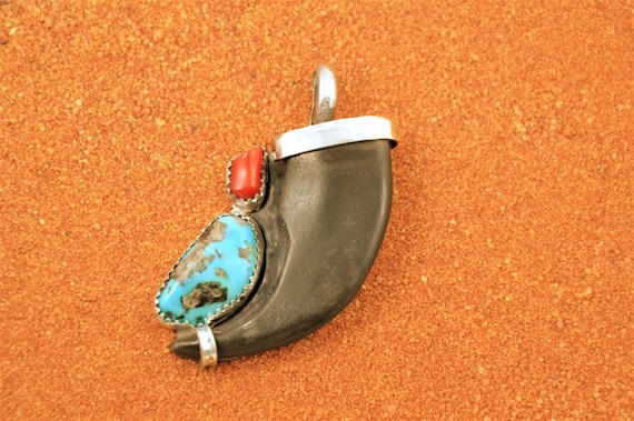 Sterling silver shop bear claw pendant
