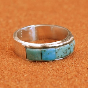 turquoise ring-native american-navajo style-sterling silver-gift jewelry-unique
