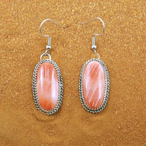 Spiny oyster earrings-sterling silver-native american jewelry-gift-boho