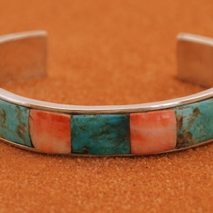 turquoise-stekelige oester armband-925/1000 zilver-Navajo stijl-Native American sieraden-cadeau idee-boho-vrouw en man