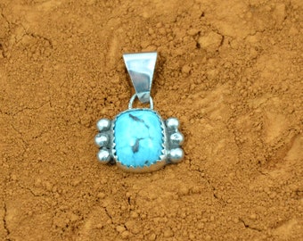 Woman pendant, navajo jewelry ,sterling silver, arizona turquoise, waterdrops, southwest, life garanteed