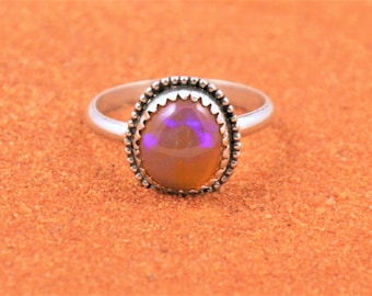 Opal ring-sterling silver-native american-handmade-unique piece-gift