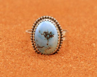 Anillo de mujer - turquesa - colina dorada - joyería nativa americana - estilo navajo - plata de ley - regalo único - hecho a mano