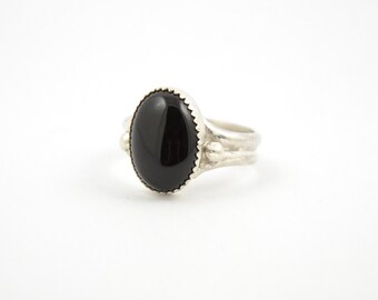 black onyx ring,waterdrops,woman and mens jewelry,handmade,life garanteed,native american