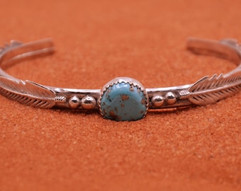 Woman and men bracelet,sterling silver bracelet turquoise,native american,navajo,feathers,waterdrops