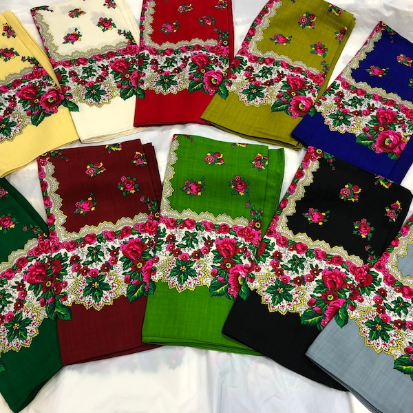 Folk Scarves/ Babushkas (wool)- Romanian Ukrainian Polish Russian Czech and others.