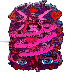 Beautiful Dancing Love Goddess Pink Enamel Hat Pin For Lovers