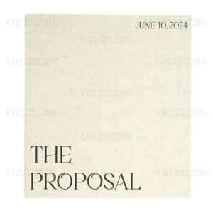 Personalized Linen Photo Album - Engagement, Proposal, Wedding Day - Custom names, dates, locations, colors